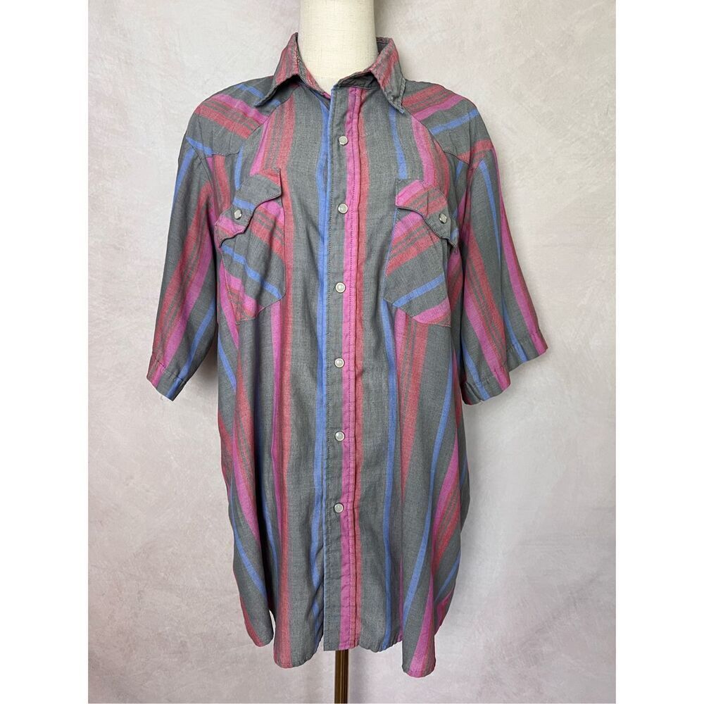 Wrangler Multicolor Striped Casual Button Down Shirt